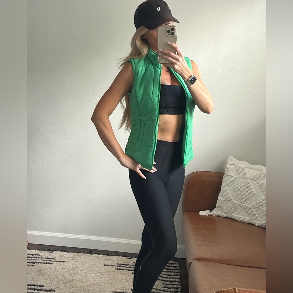 Vintage Vineyard vines sea swell green puffer vest xs